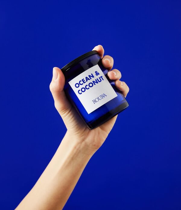 Vela Vaso Azul Cobalto - 1 mecha - Ocean & Coconut