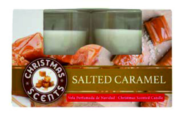 Caja con dos Velas Navidad en vaso Salted Caramel
